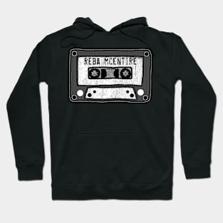 reba mcentire cassette black and white Hoodie